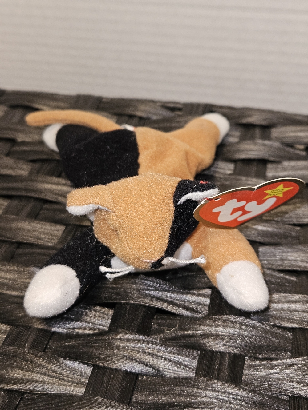 Ty Beanie Babies Calico Cat Plush - Black, Orange, White
